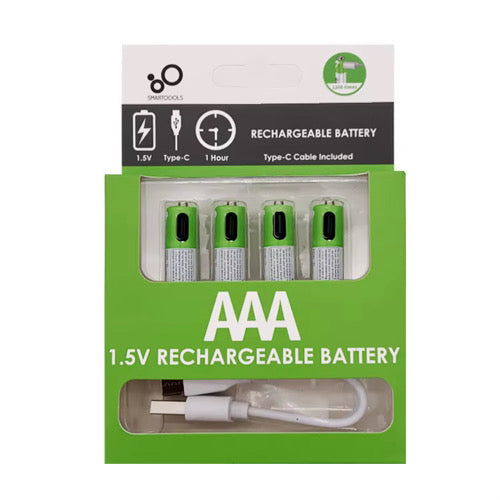 XZENERGY RB40 AAA 750mWh 1.5V Lithium-Ion Type-C Rechargeable Batteries 4 Pcs