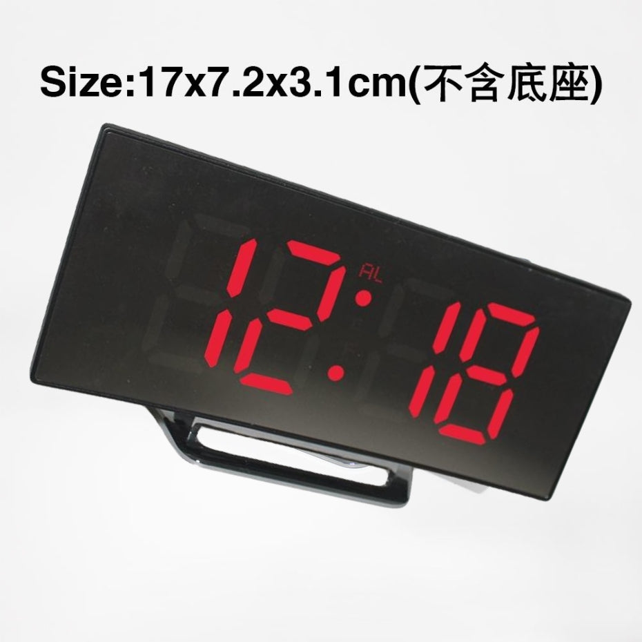 Temperature Snooze Function Home Decoration Clock Desk Table Clock Curved LED Screen Alarm Clocks for Kids Bedroom