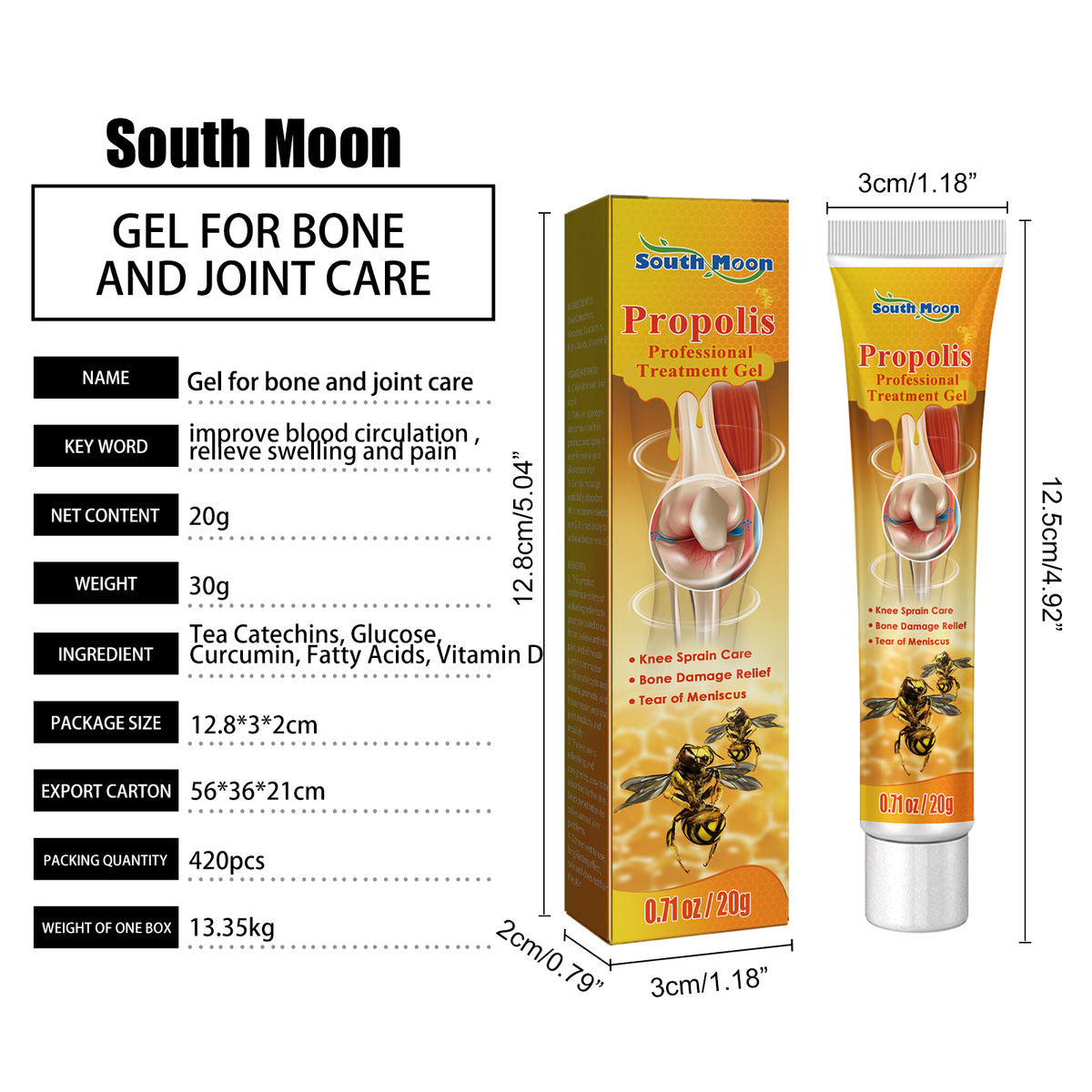 South Moon Propolis Professional Treatment Gel- ৩/৫ দিনের ভিতর ব্যাথা নিরাময় করতে সক্ষম।