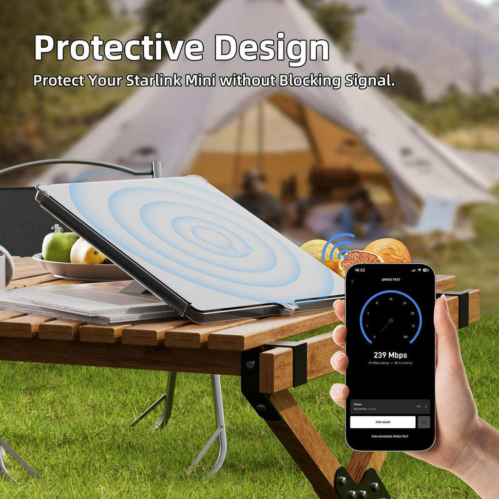 Premium Transparent PC Protective Cover for Starlink Mini Outdoor Case Starlink Mini case with Shockproof Design