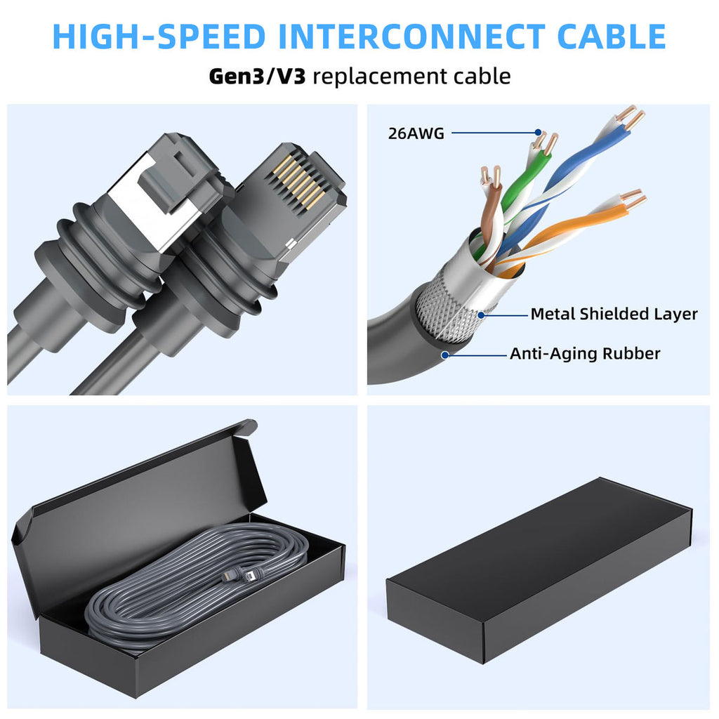 75ft 100ft 150ft Starlink Water Proof Cable For V3 Standard kit